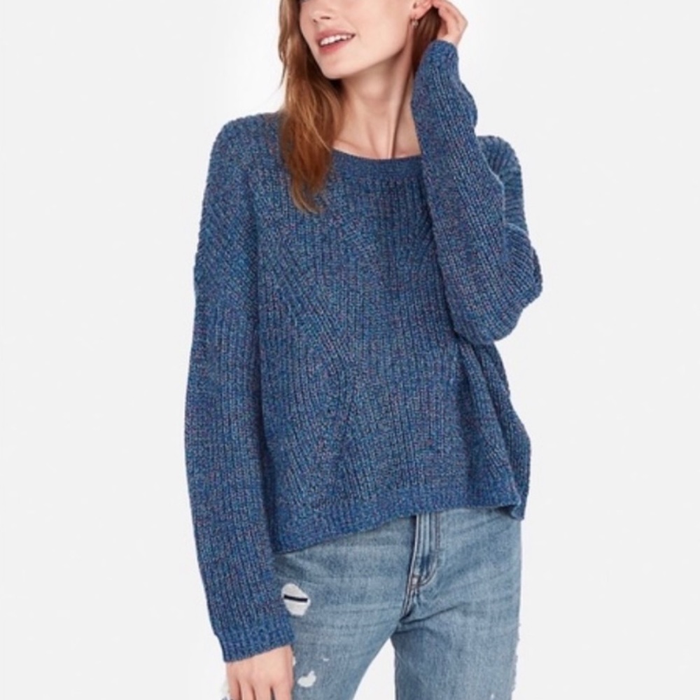Express Cable Split Back Sweater